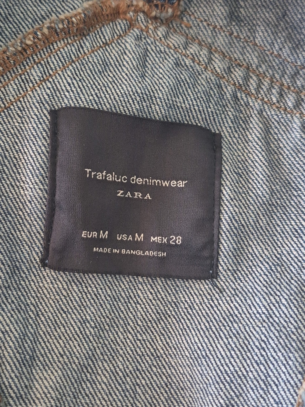 Zara Trafaluc Denimwear Mom Fit Overalls Distressed Patchwork Bib Jeans M - Picture 9 of 9